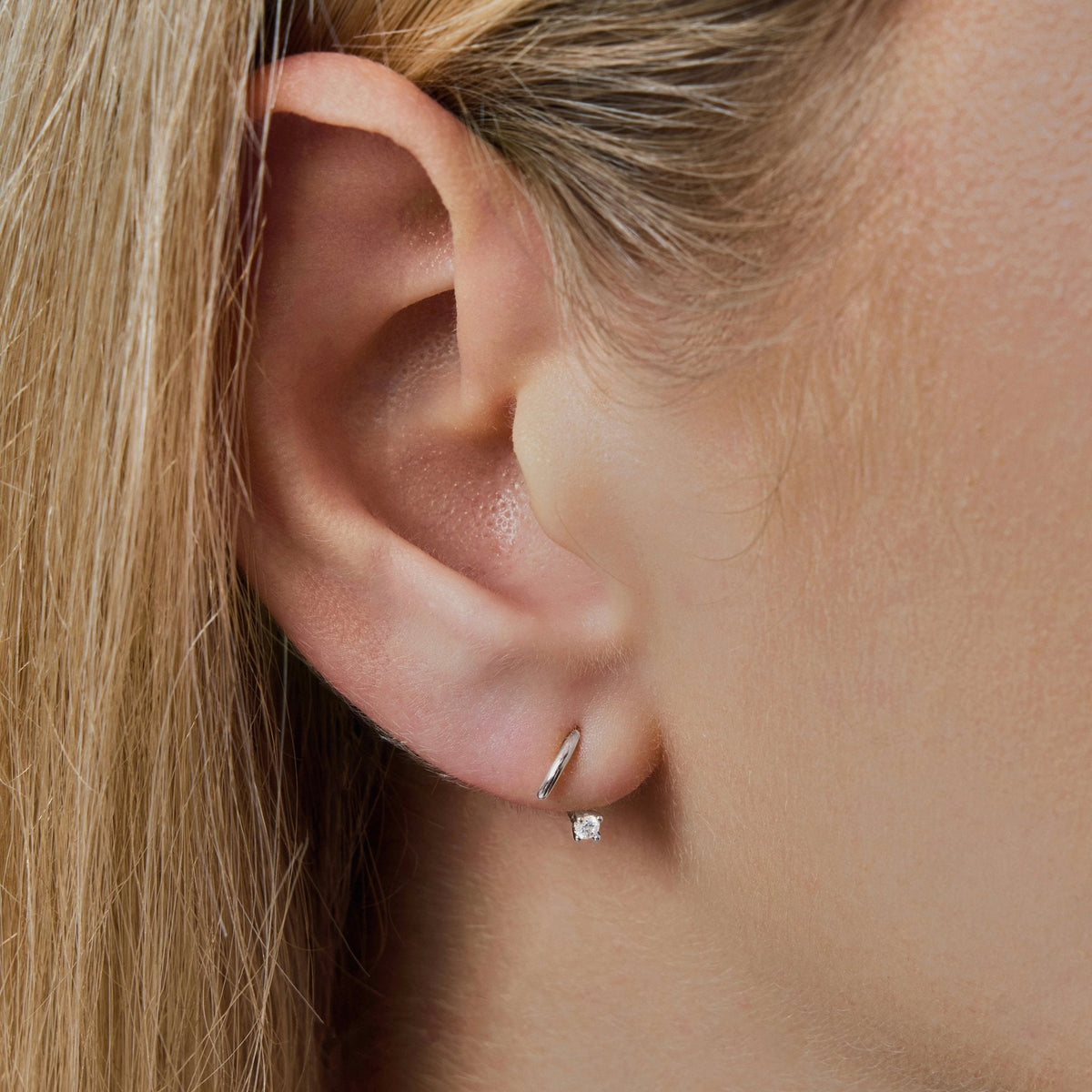 Swerve Moissanite Hoops